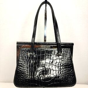 Antonio Melani Black Croc-Embossed Women's Mini‎  Bag